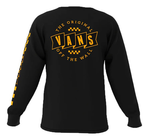 Remera Vans Lifestyle Hombre Benchwarmer Ls Neg-am Fuk