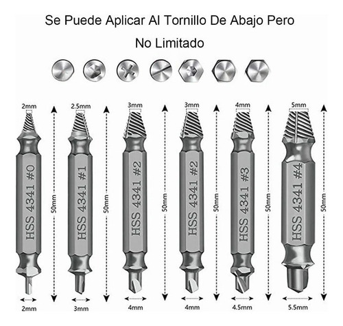 Extrator Remove Removedor De Parafuso Varredura De Parafuso