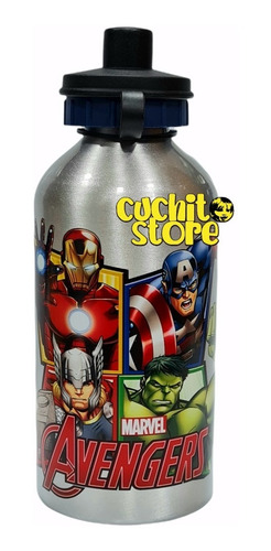 Imagen 1 de 1 de Botella Metalica Licencias Avengers Marvel 500ml
