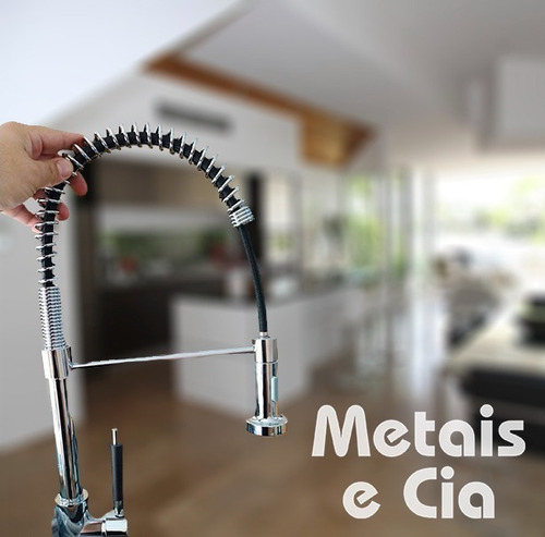 Imagem 4 de 9 de Torneira Cozinha Gourmet Monocomando Com Spray