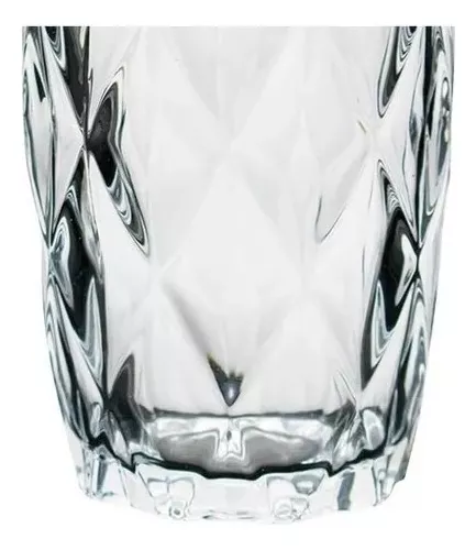 Kit 6 Copos De Vidro Grosso Alto Resistente Liso Com 380 Ml - E-Shop Diamond