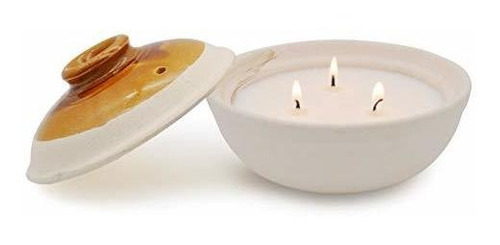 Velas De Citronela En Recipiente De Cerámica Gruesa, V...