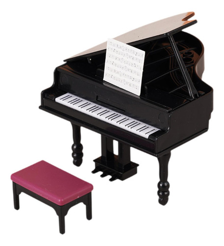 2 X 1/12 Casa De Muñecas Mini Piano De Cola Casa De