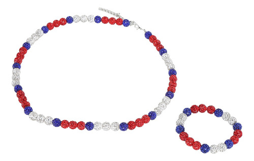 Conjunto De Collar Y Pulsera De Béisbol Con Diamantes De Imi