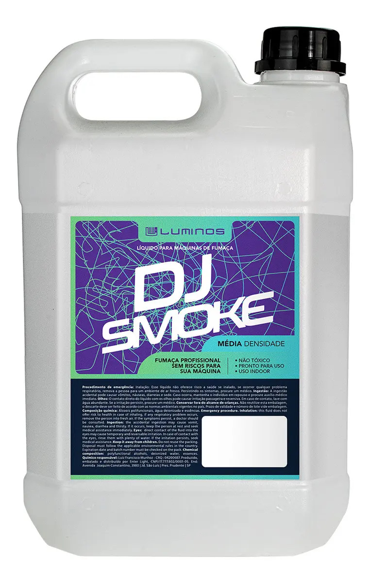 Líquido / Fluído Para Maquinas De Fumaça 5 Litros Dj Smoke