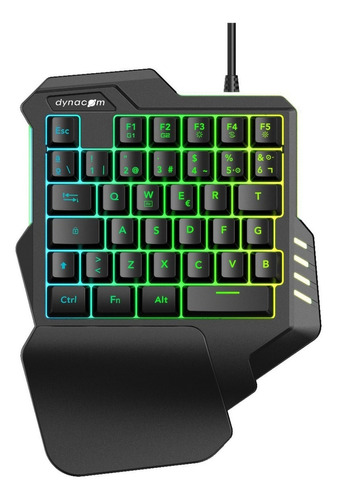 Teclado Gamer One Handed Pc Usb Rgb 35 Teclas Coregamer Color del teclado Negro Idioma Español España