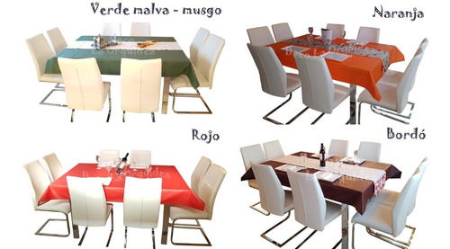 Combo Mantel 2.00x1.40 Y 6 Individuales De Ecocuero.