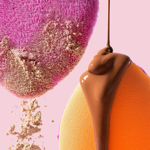 Miracle 2 In 1 Powder Puff + Travel Case Real Techniques