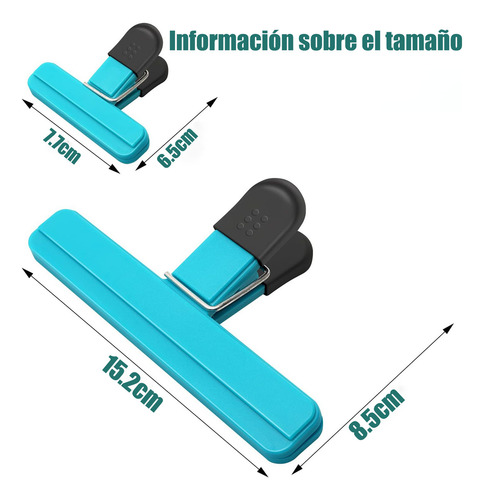 4 X Clip Pinza Sellado Bolsa Conservación Alimento