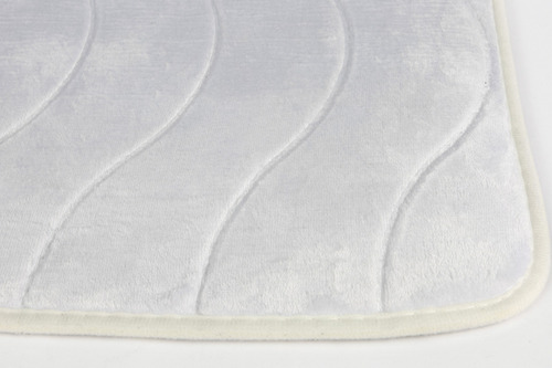 Alfombra Con Antideslizante De Baño Con Memoria 40x60cm Color Blanco