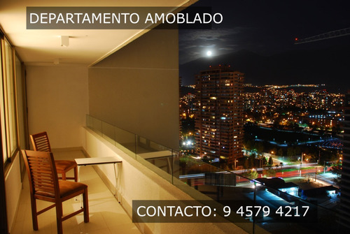 Imagen 1 de 8 de Lujoso Departamento Amoblado Costado Parque Arauco