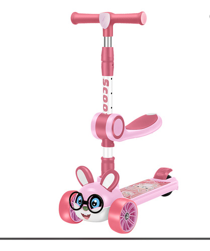 Patinete Infantil Plegable Y Ajustable Con Asiento Para Niño