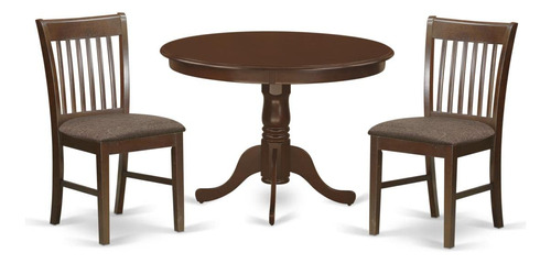 East West Furniture Hlno3-mah-c - Juego De Mesa De Comedor .