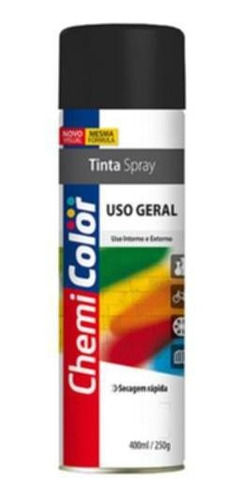 Tinta Spray Preto Brilhante 400ml Emb. C/ 6