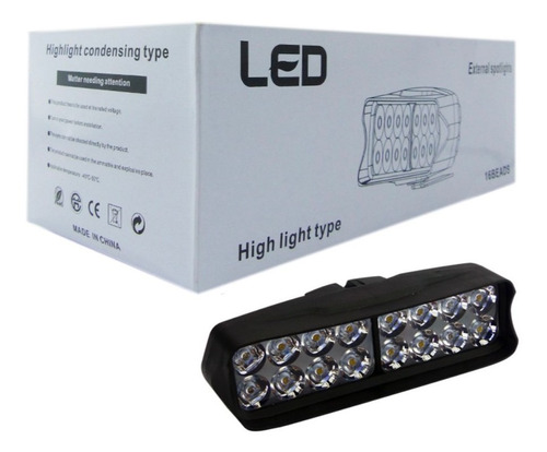 Neblinero Para Moto 16 Led, 12 Volt