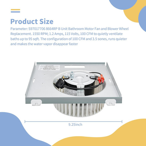S97017706 8664rp B Unidad Conjunto De Motor De Ventilador De