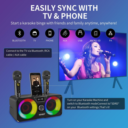 Amplificado Audio Subwoofer Bocina Microfono Bluetooth