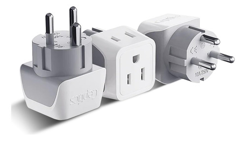 Adaptador De Viaje Ceptics Denmark, Tipo K, Doble Entrada Pa