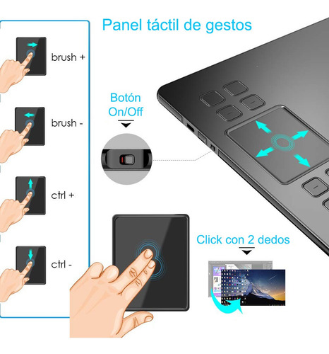 Imagen 8 de 9 de Tableta Grafica Digitalizadora Veikk A50 10x6 + Android