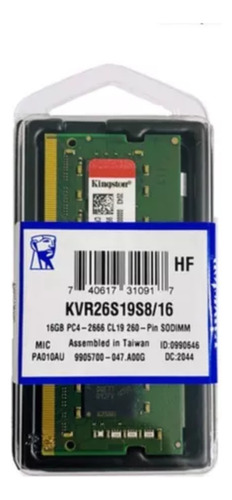 Memoria Notebook Ddr4 16gb 3200mhz Sodimm Kingston