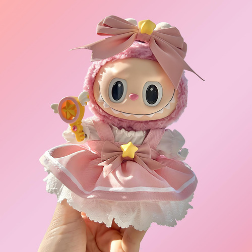 Ropa Vestido Para Labubu Macaron 17 Cm Vestidito Ropita Cute Regalos Niños Multicolor Para Macaron De Ropa Labubu Felpa Para Traje
