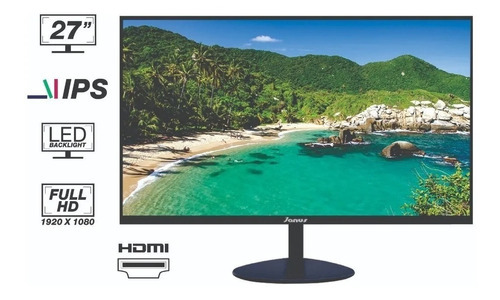 Monitor Janus 27 Full Hd - Ips - Hdmi - Vga Parlantes Inc. Color Negro