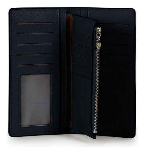 2 Billeteras De Mujer Vesta Negra Y Azul Carven
