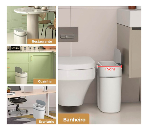 Lixeira Automática Com Sensor 12 Litros