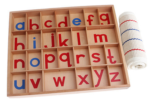 Alfabeto Montessori Móvil De Madera Con Caja [u]