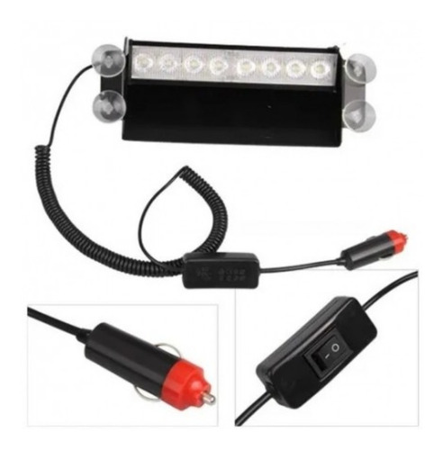 Baliza Led Para Parabrisas De Autos Blanco/blanco 12 Volts