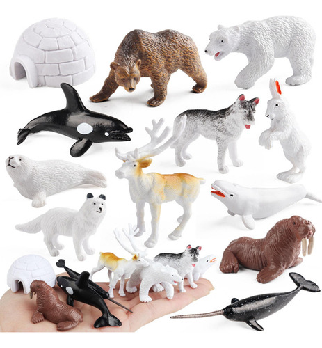 12x Juego De Desarrollo De Juguetes De Animales Árticos