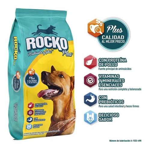 Alimento Rocko Plus Para Perro Adulto 25kg