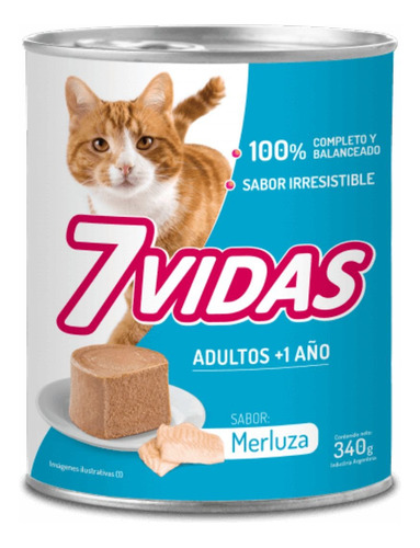 Alimento 7 Vidas Lata De 340 G X 12 Unidades