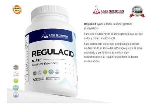 Regulacid Forte 500 Mg - Antiacido (60 Capsulas)