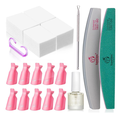 Beetles Gel Polish Kit Removedor De Esmalte De Unas De Gel C