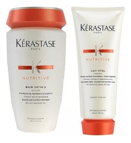 Kit Kerastase Nutritive: Bain Satin 2 + Lait Vital 200 Ml