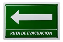 Comprar Señalamiento Letrero Ruta De Evacuación Izquierda 20x30 Cm