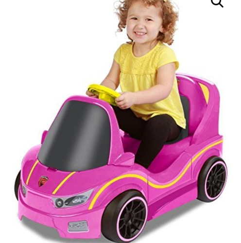 Auto Eléctrico Dizzy Driver 6 Volt Ride On Toy- Rosado