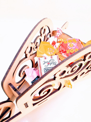 Imagen 2 de 4 de Candy Bar Carretilla Souvenir - Mdf / Fibrofacil