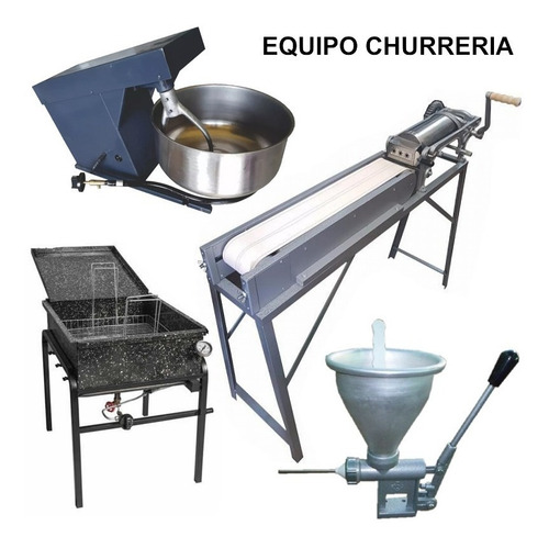 Imagen 2 de 6 de Churrera 4 K 3 Bocas Amasadora Rellenadora Y Freidora Churro