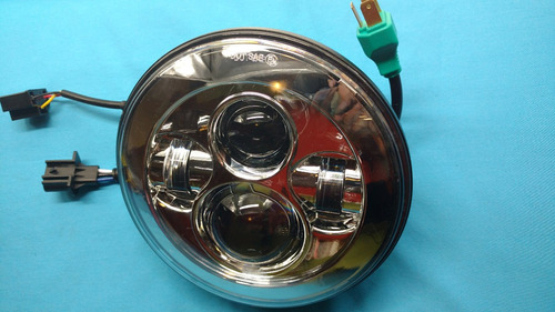 Faro De Led 7 Pulgadas Cromo Para Harley Davidson