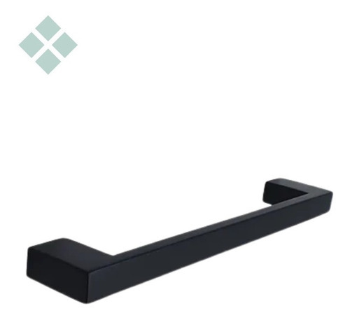 Porta Toalha De Parede Guriri 30cm Preto Inox Cor Preto Fosco