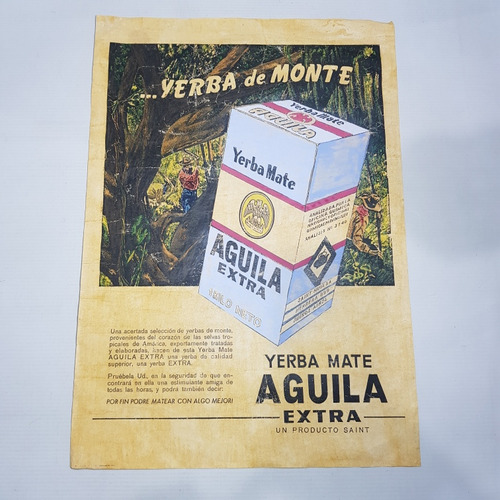 Antigua Yerba Águila Afiche De Almacén Original Mag 60784