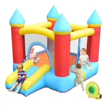 Comprar Trampolín Brincolin Infantil Castillo Bomba Inflable Lona De Salto Azul