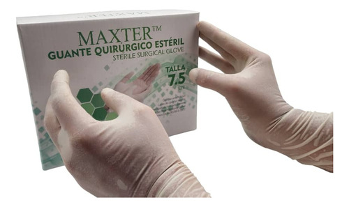 Guantes Esteriles Sin Polvo 7.5 Caja X 50 Pares 