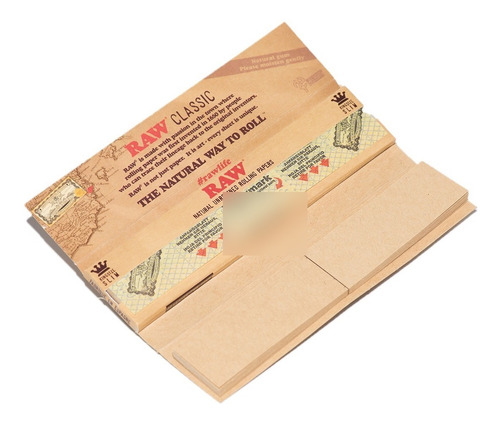 Imagen 5 de 9 de Papel Para Armar Raw Classic Connoisseur 110mm Slim + Tips