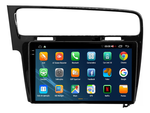 Kit Multimídia Golf Mk7 9p Aikon Core Red Carplay 2gb 64gb