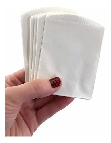 Imagen 3 de 4 de Bolsa De Papel 50 Mini Bolsas De Papel Blanco 4 X 2.5