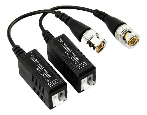 Kit 2 Pares Vídeo Balun Ahd/hdcvi/hdtvi Cftv Engate Rápido