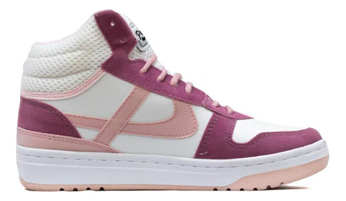 Tenis Panam Bota Beige Rosa Mujer Dama Casual